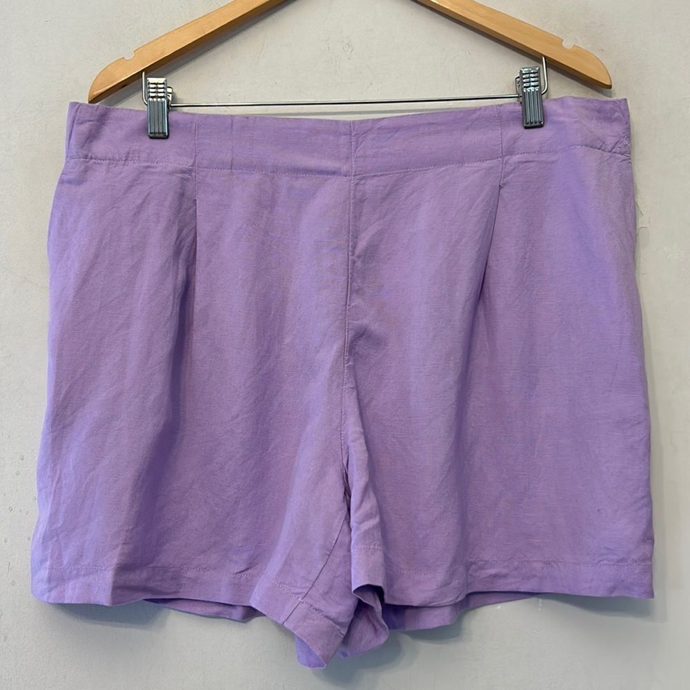 Loft lilac linen shorts Size XL New